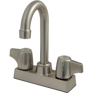 image:imageKingston Brass KB460 4Inch Centerset Bar Faucet with Canopy Handles Polished Chrome 312inch Reach 7in HeightBrushed Nickel